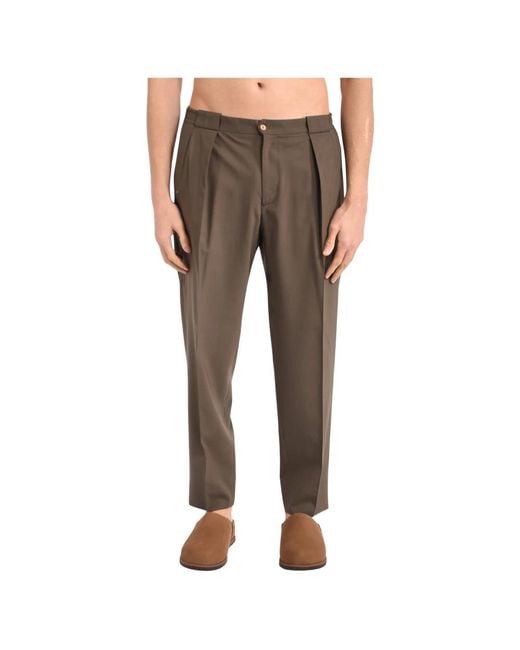 BRIGLIA Brown Chinos for men