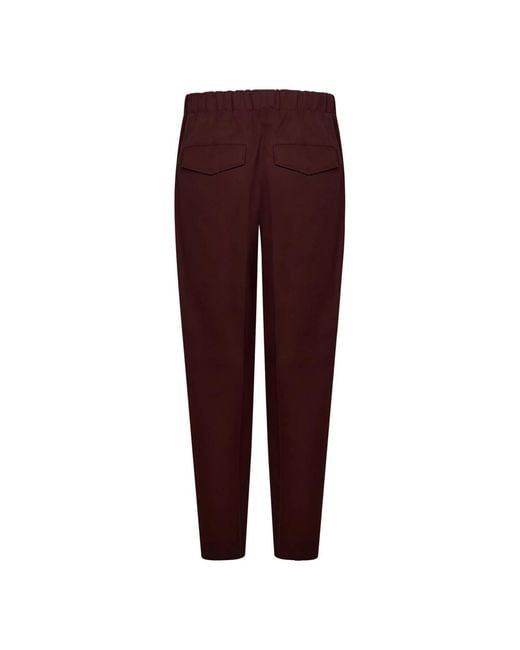 Jil Sander Broeken ,Bruin ,Wol Bruine Wollen Chino Met Relaxte Pasvorm in het Purple voor heren