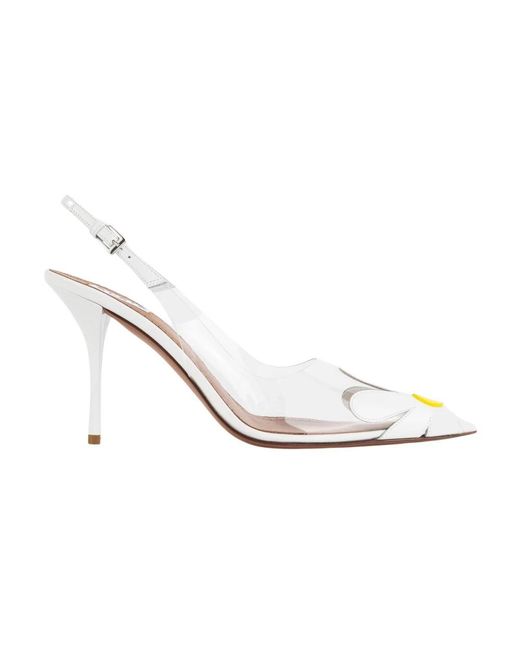 Alaïa White Bloom Slingbacks
