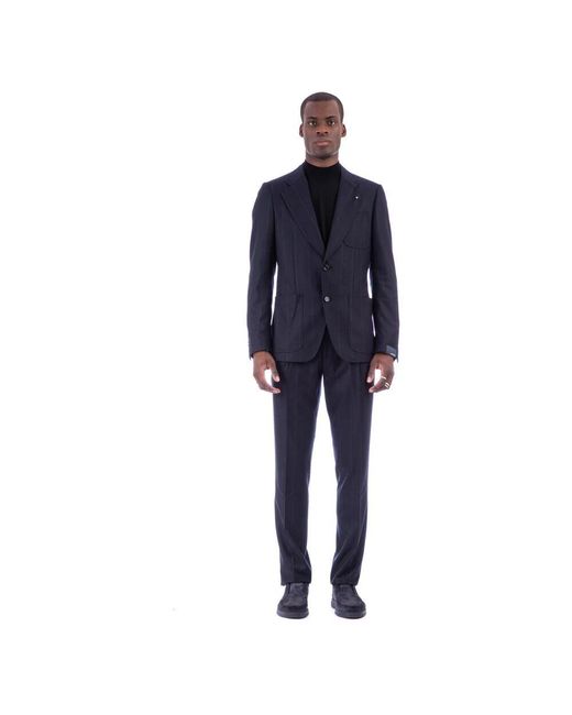 Lardini Blue Single Breasted Suits for men