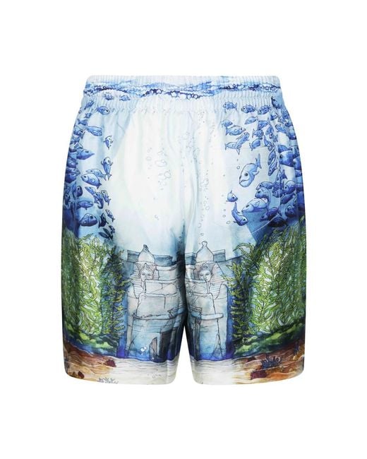 Casablanca Blue Casual Shorts for men