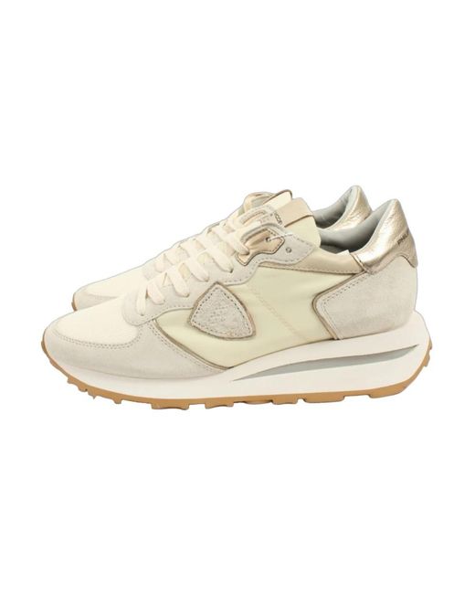 Philippe Model Schoenen ,Wit ,Tkld W017 Sneaker in het Metallic