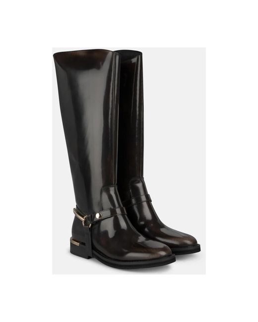Alma En Pena. Black High Boots