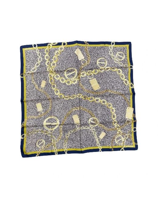 Borbonese Metallic Silky Scarves