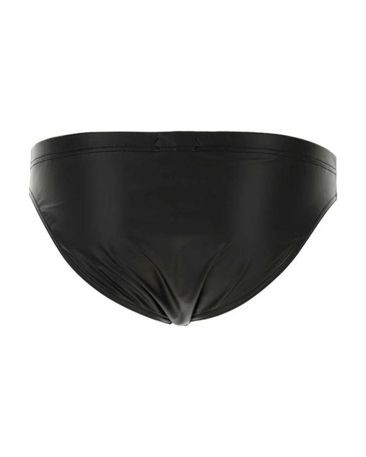 Tom Ford Badmode ,Zwart ,Polyester Faux Leather Swim Briefs in het Black voor heren
