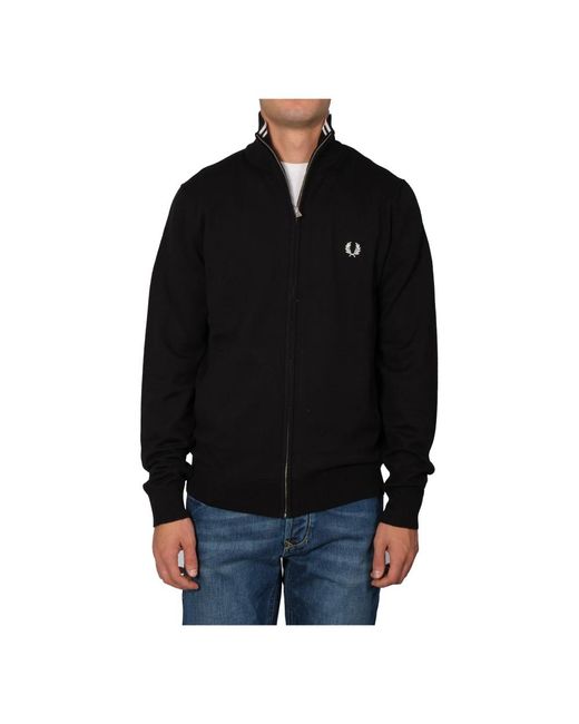 Zip-Throughs Fred Perry pour homme en coloris Black