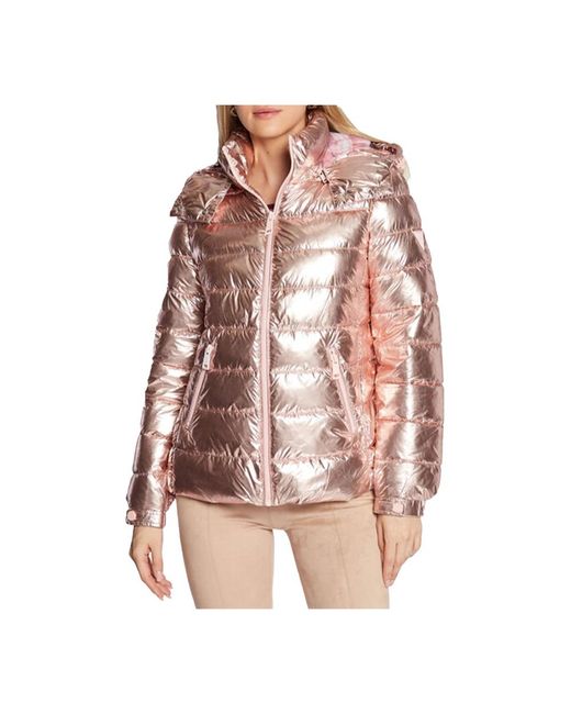 Guess Pink Down Jackets