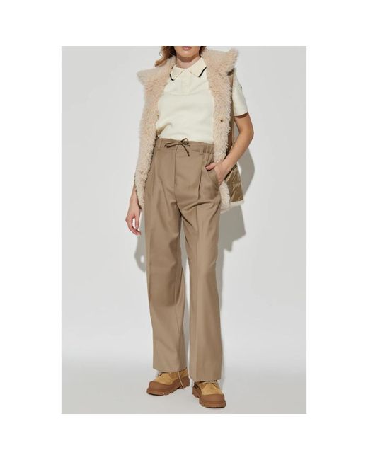 Moncler Geplooide Broek in het Natural