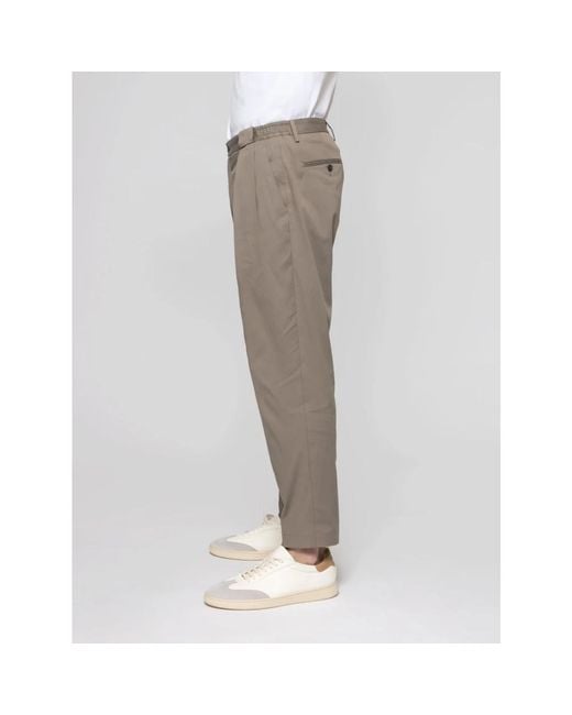BRIGLIA Gray Slim-Fit Trousers for men