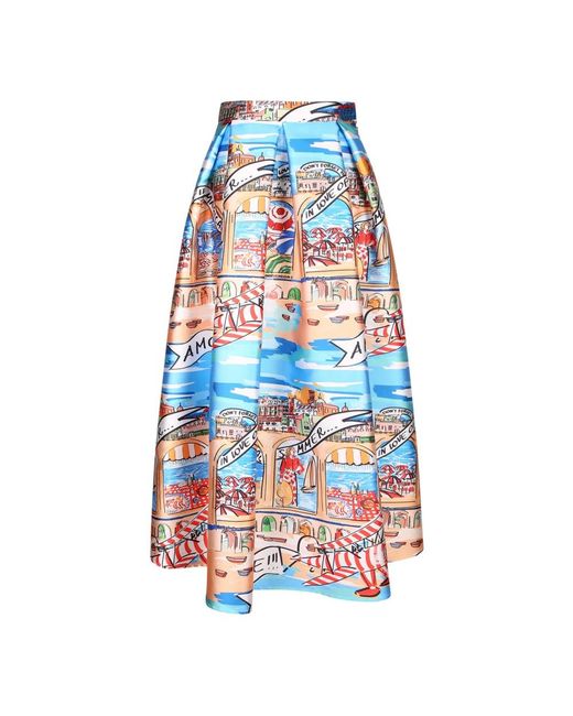 ALESSANDRO ENRIQUEZ Blue Midi Skirts