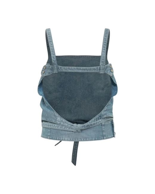 DIESEL Blue Sleeveless Tops