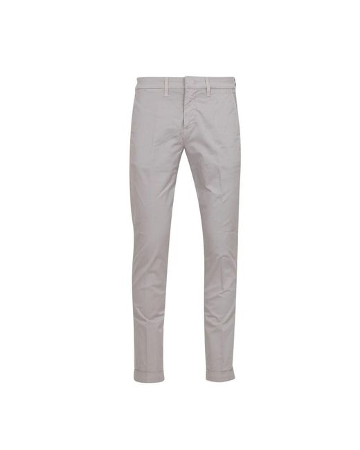 Fay Straight Trousers in het Gray voor heren