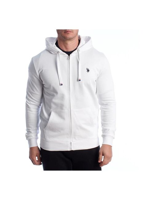 U.S. POLO ASSN. White Zip-Throughs for men