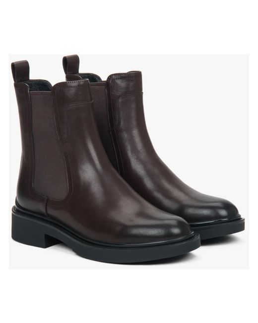 ESTRO Brown Chelsea Boots