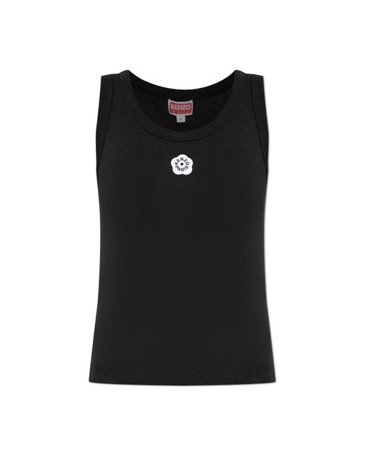 KENZO Black Top mit logo-patch