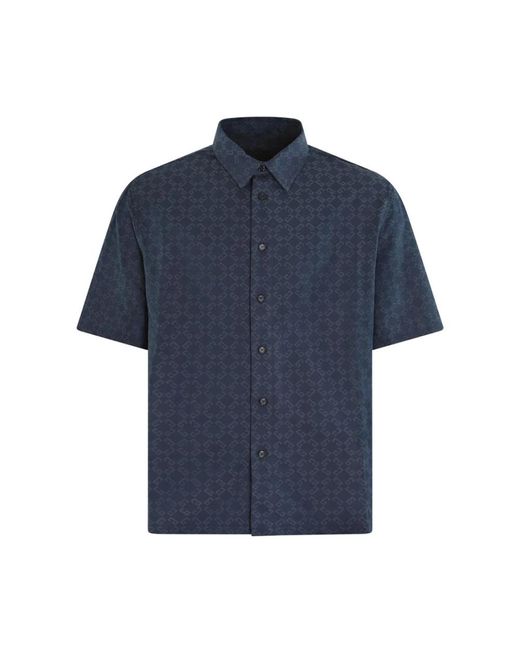 Givenchy Blue Short Sleeve Shirts for men