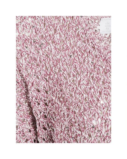 Eleventy Purple Rosa Pullover Baumwolle Polyamid Polyester
