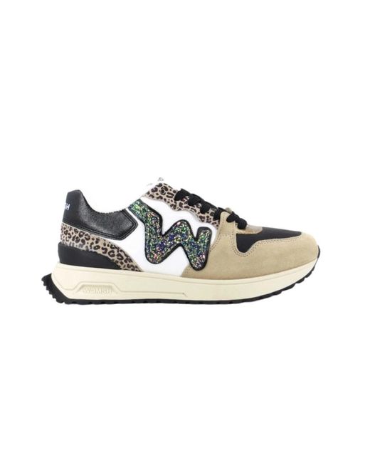 WOMSH White Leder- und Wildleder-Sneakers - Größe 39