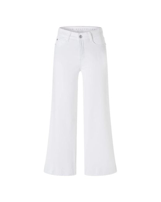 M·a·c Wide Jeans in het White