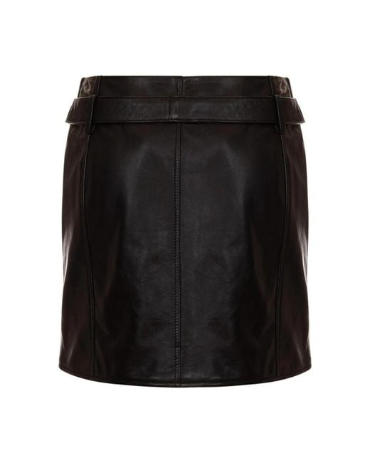 Just Cavalli Leather Skirts in het Black
