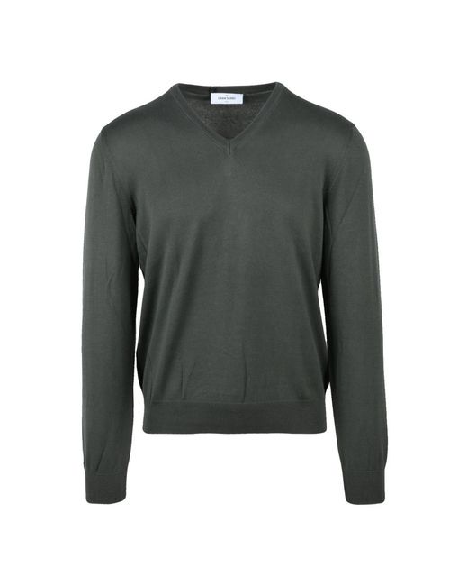 Gran Sasso Green V-Neck Knitwear for men