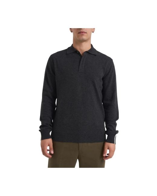 Alpha Studio Polo Strick in Black für Herren