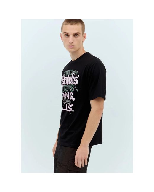 Ice & Techno Black T-Shirts for men