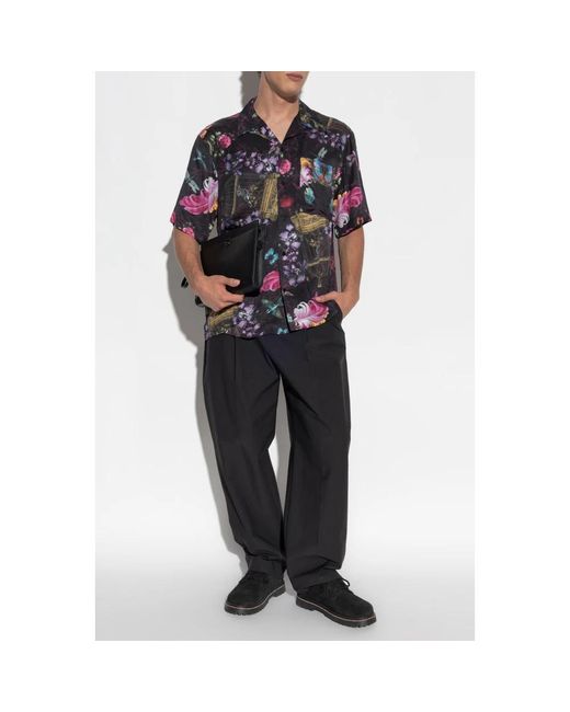 Short Sleeve Shirts di Versace Jeans Couture in Blue da Uomo