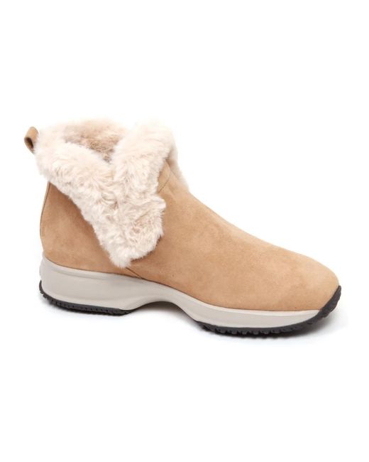 Hogan Schoenen ,Leer Interactieve Leren Instap Winter Schoenen in het Natural