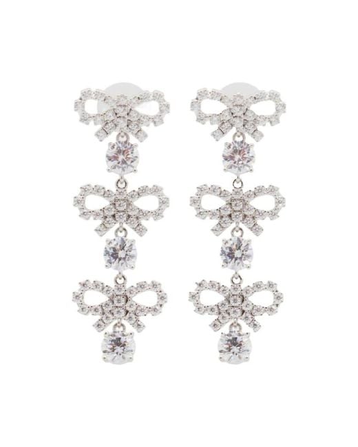 Self-Portrait White Earrings