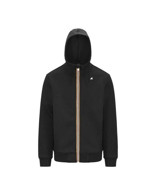 K-Way Black Zip-Throughs for men