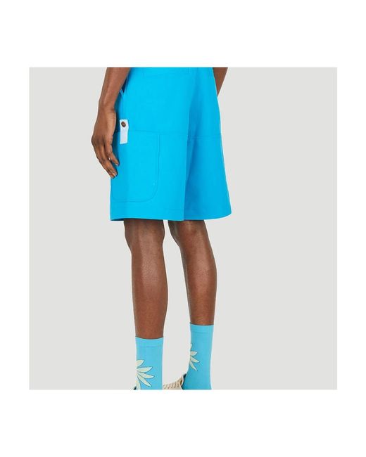 Jacquemus Bermuda shorts mit hoher taille in Blue für Herren