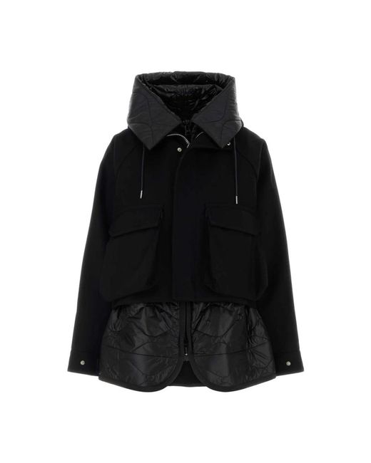 Winter Jackets Sacai de color Black