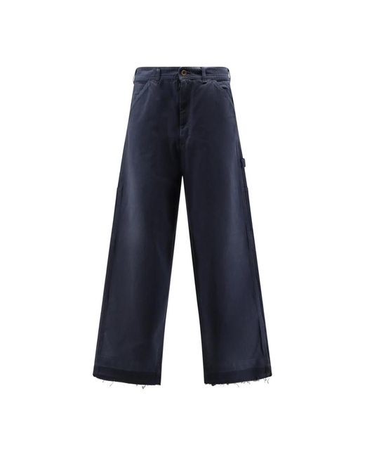 Maison Margiela Straight Trousers in het Blue voor heren