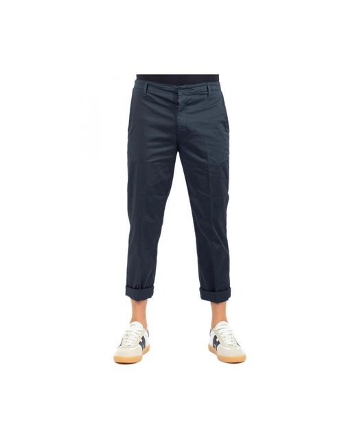 Dondup Blue Cropped Trousers for men