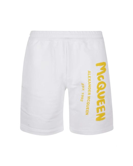 Alexander McQueen White Casual Shorts for men