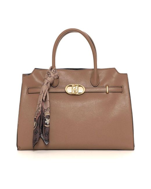 Liu Jo Brown Satchel handtasche mit schal