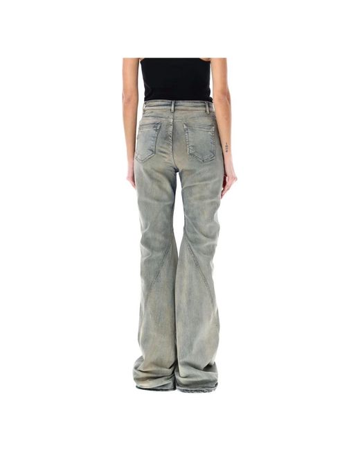 Rick Owens Gray Wide Jeans
