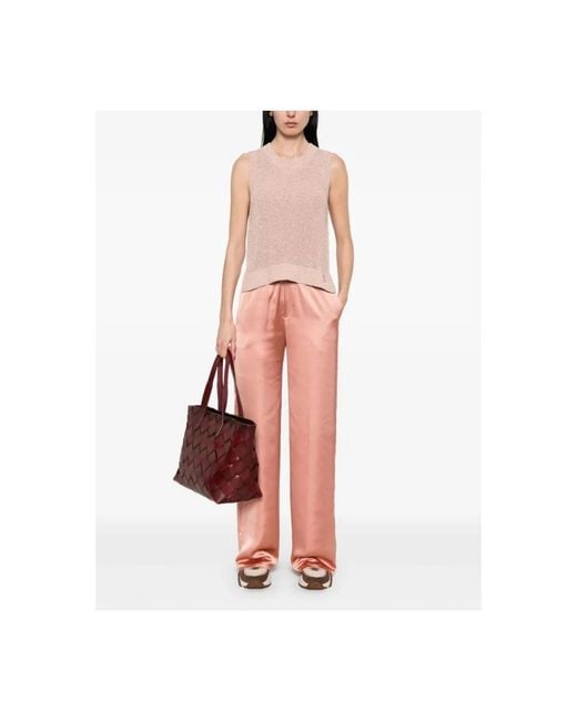 Herno Pink Straight Trousers
