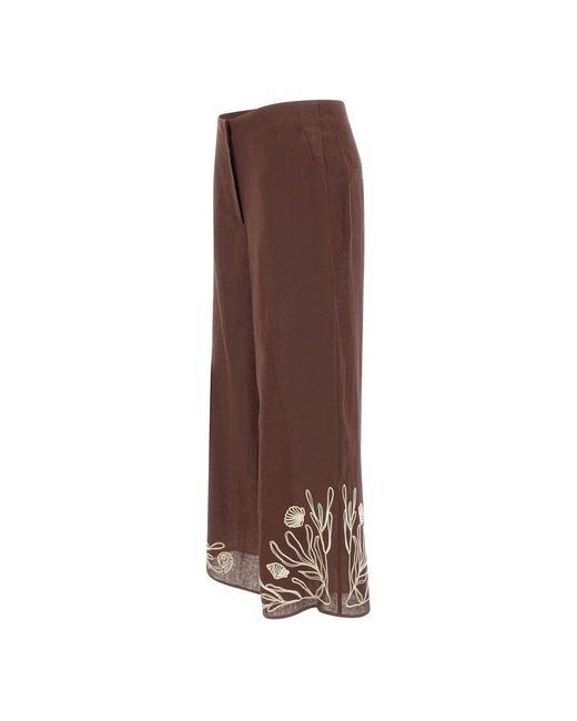 Marella Brown Wide Trousers