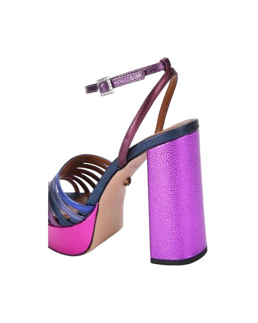 Kurt Geiger Purple Lila plateau-sandalen pierra stil