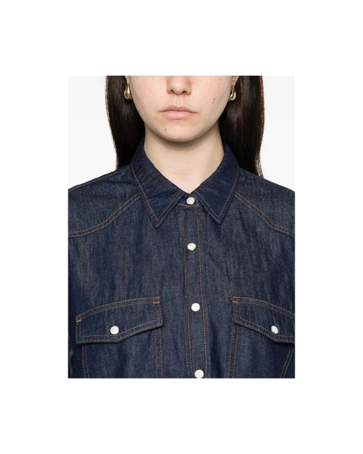 Khaite Overhemden ,Blauw ,Denim Denim Shirt in het Blue