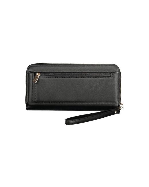Guess Zwarte Polyethyleen Damesportemonnee in het Black