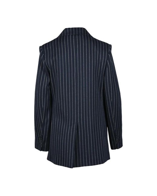 Max Mara Blazer Aceri Katoen Kasjmier Zijden Jas in het Blue