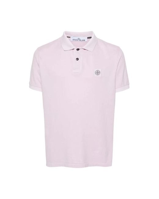 Stone Island Pink Polo Shirts for men