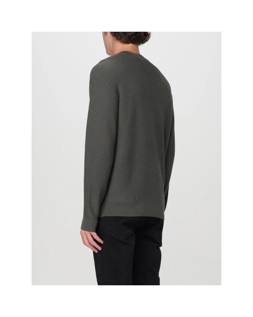 Emporio Armani Gray Round-Neck Knitwear for men