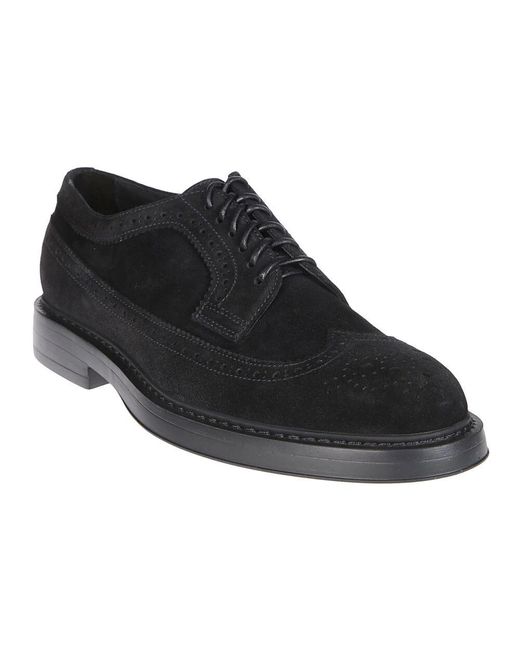 Laced Shoes di Doucal's in Black da Uomo