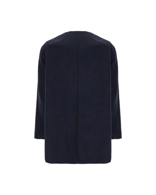 Theory Jassen ,Blauw ,Wol Cape Wollen Jas in het Blue