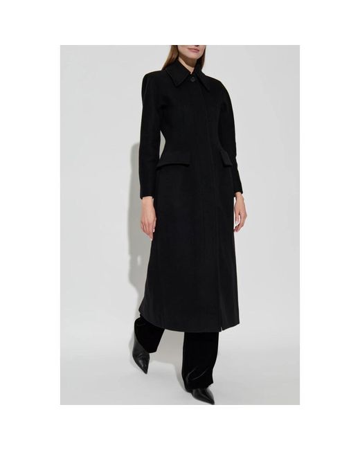 McQueen Jassen ,Zwart ,Wol Single-Vent Jas in het Black
