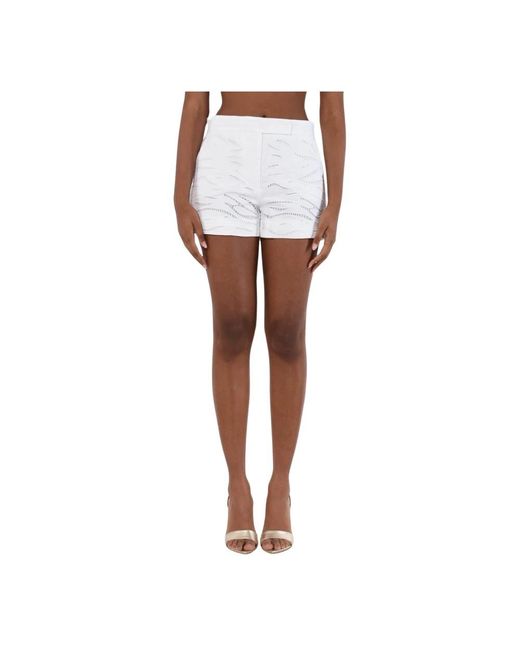 Shorts de algodón bordados edmond Max Mara Studio de color White